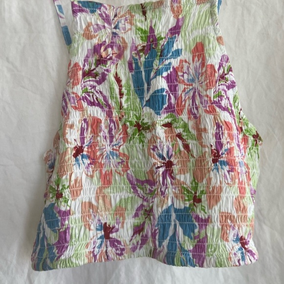 Roxy floral pualani sleeveless crop top smocked size Small - Picture 9 of 15